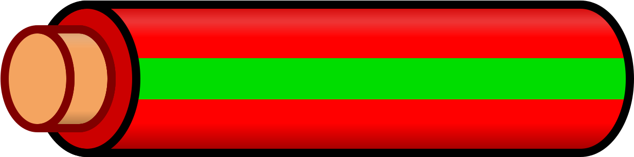 Wire Red Green Stripe - Red With Green Stripe (1280x384), Png Download