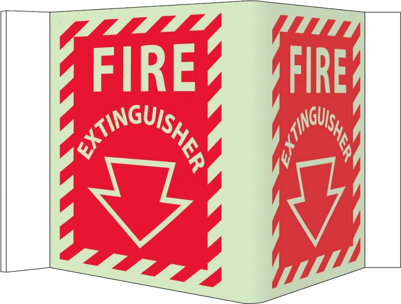 5 75 X 8 75 45 Fire Extinguisher Sign Image - Fire Extinguisher (822x692), Png Download