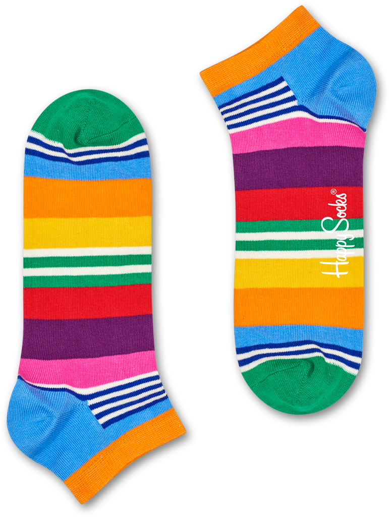 Line Yourself Up For A Colorful Day With Multi Stripe - Sock (1012x1422), Png Download