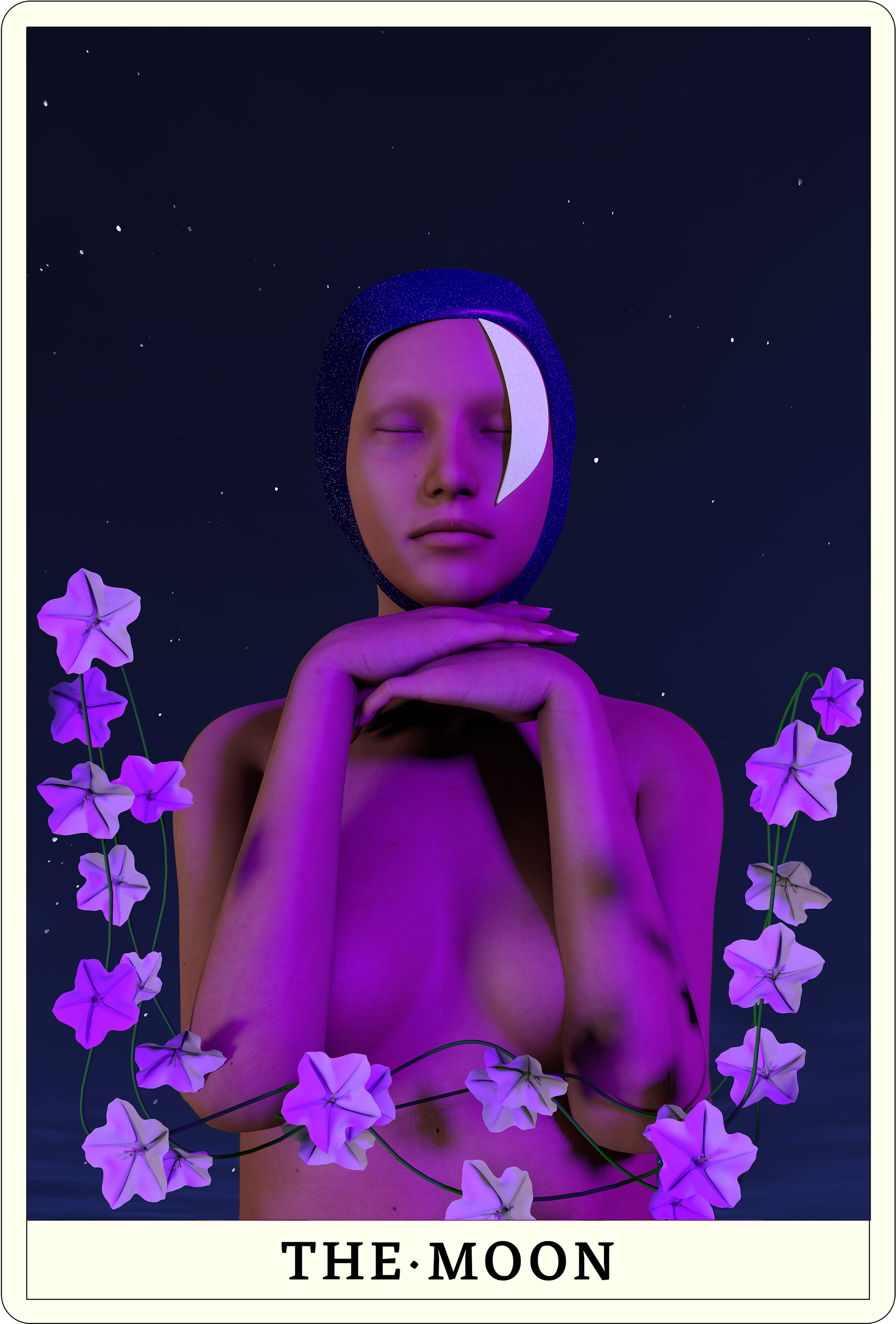 The Major Arcana Card Of The Moon Symbolizes Illusion, - Illustration (3840x3101), Png Download