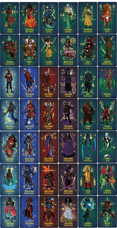 The Illustrations Depict Monroe's Experience In Professional - Vodou Tarot (411x800), Png Download