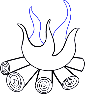 How To Draw Fire - Drawing (678x600), Png Download