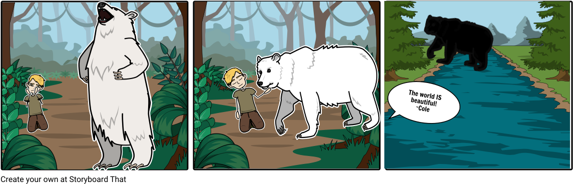 Touching Spirit Bear - Clip Art Touching Spirit Bear (1164x385), Png Download