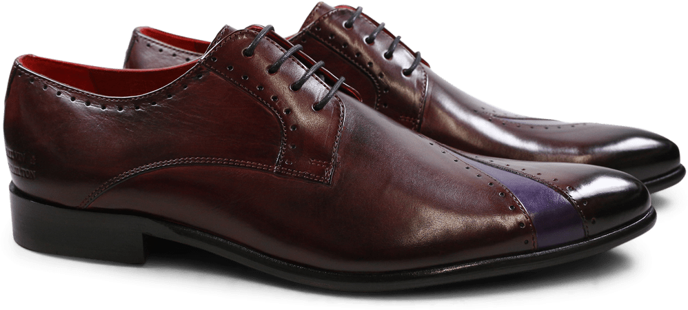 Derby Shoes Toni 8 Burgundy Purple Flame - Leather (1024x1024), Png Download