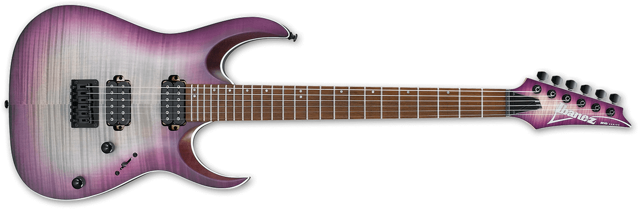 Ibanez Rga42 Electric Guitar *transparent Purple Burst - Ibanez S Series Quilted Maple (1280x445), Png Download