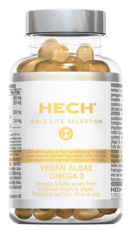 Hech® Gold Life Vegan Algae Omega 3 - Cosmetics (1000x1000), Png Download