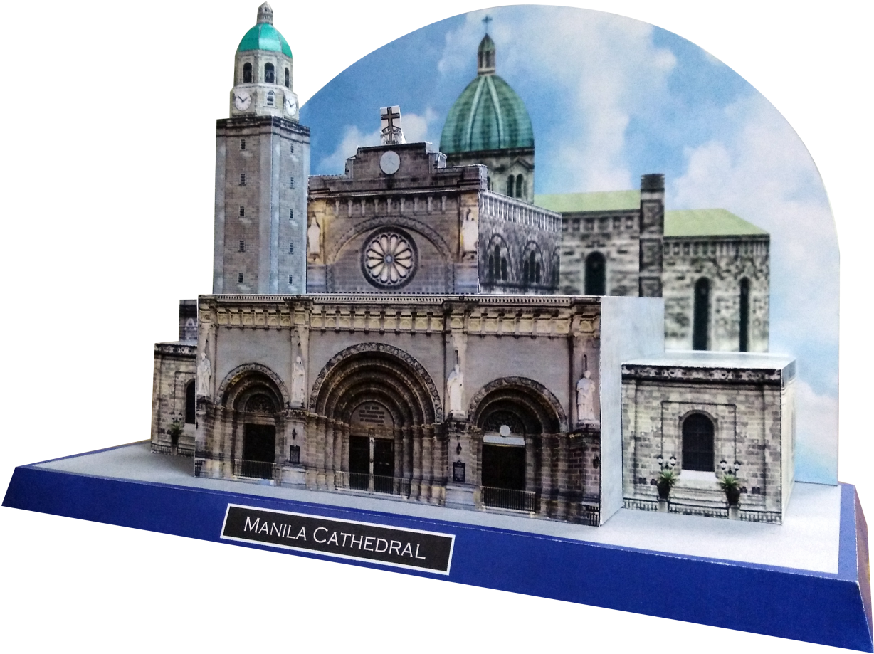 Ncca Paper Craft Series Manila Cathedral Papercraft - Manila Cathedral Scale Model (1294x1024), Png Download