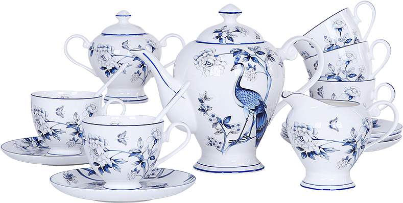 Color Classification, Pot Sugar Milk 6 Cups Plate Pot - Tea Bone China Set Png (800x800), Png Download