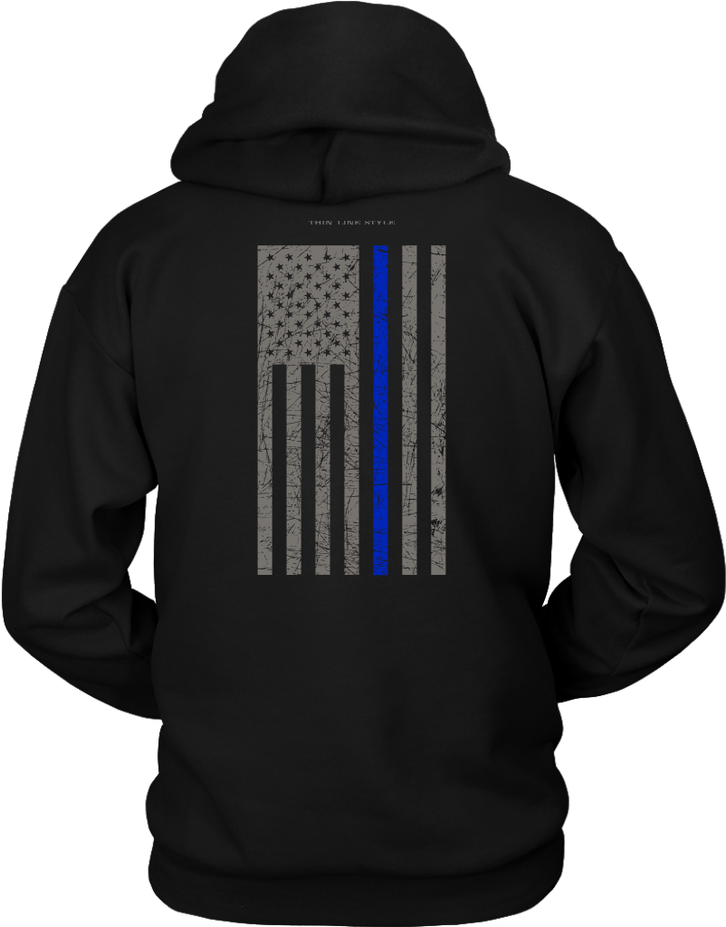 Law Enforcement Thin Blue Line Usa Flag Hoodie - Love Is Hell Hoodie (1024x1024), Png Download