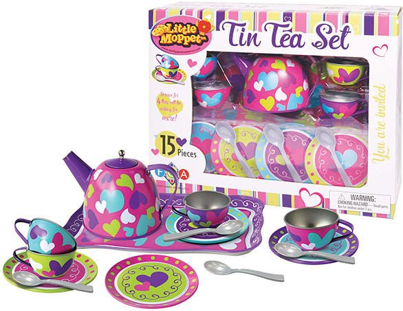 Little Moppet Tin Tea Set - Animal Figure (600x600), Png Download