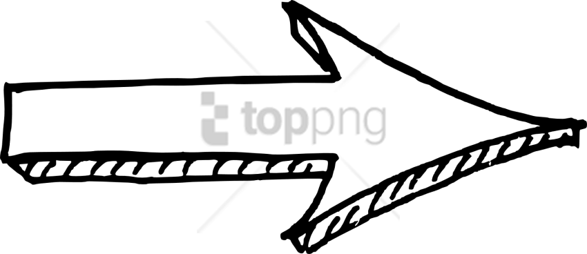 Free Png Sketch Drawn Arrow Png Image With Transparent - Transparent White Arrow Png (850x368), Png Download