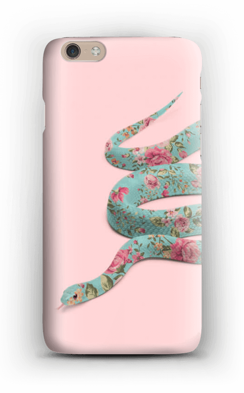 Floral Snake Case Iphone 6 Plus - Pink Flower Snakes (498x800), Png Download
