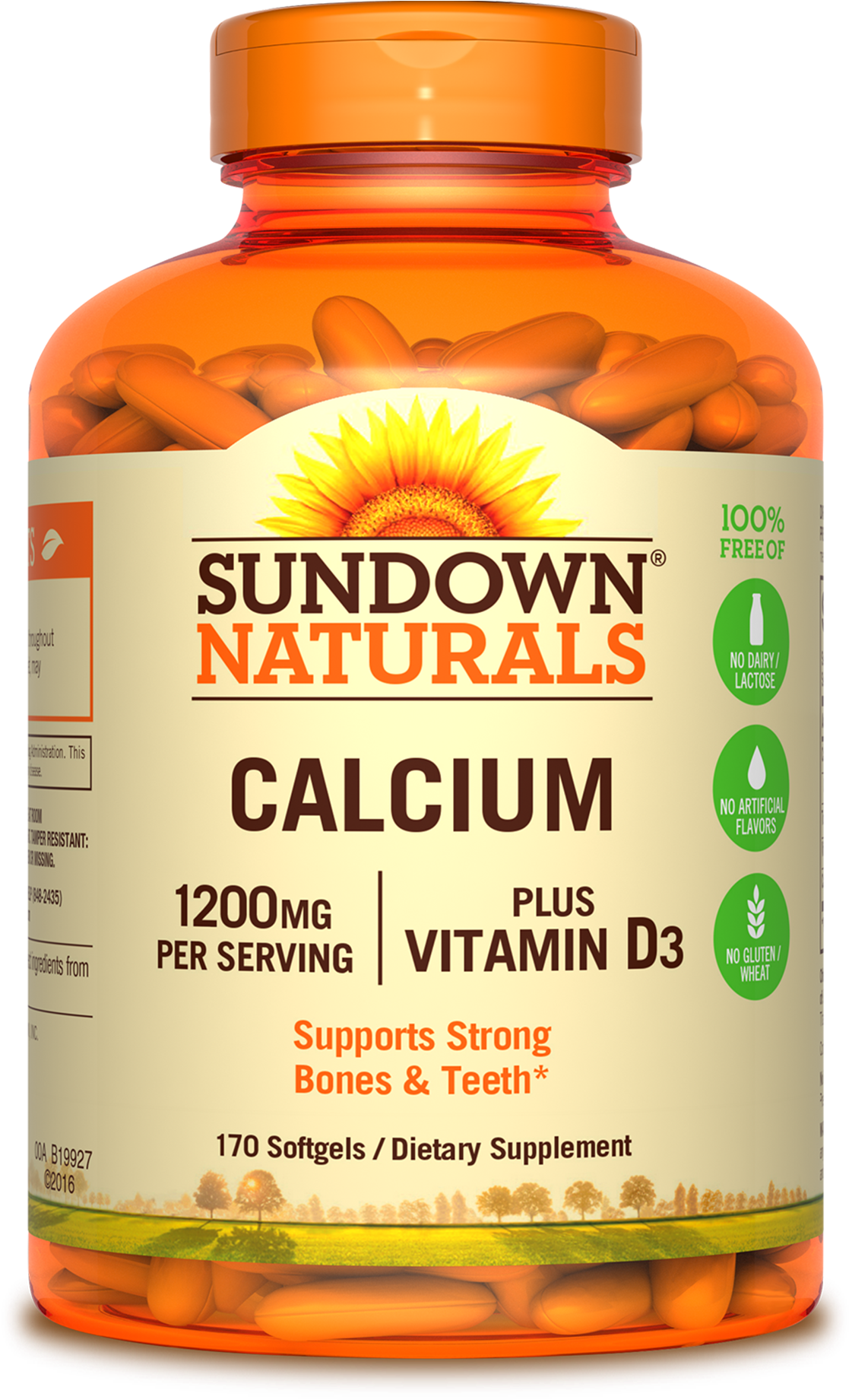 Sundown Naturals Calcium (1116x1980), Png Download