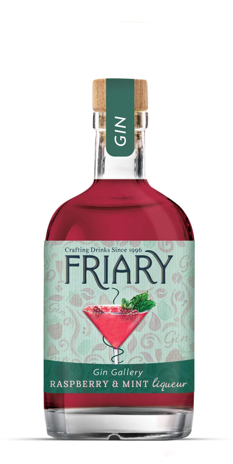 Raspberry And Mint Liqueur - Liqueur (1139x2047), Png Download