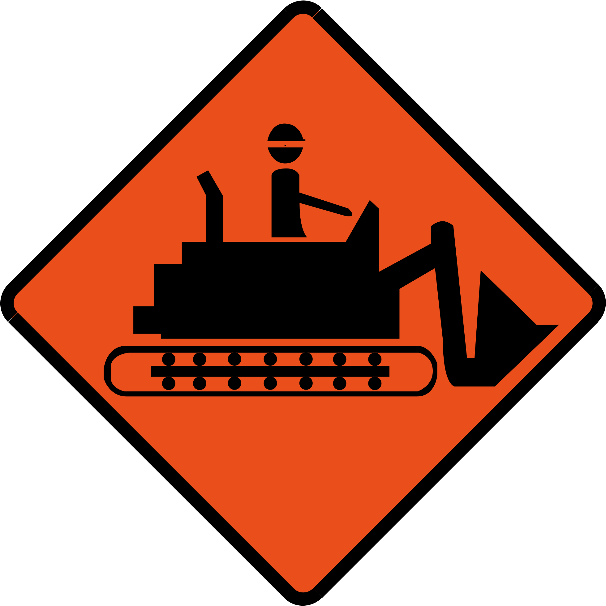 Clipart Road Signs Heavy Equipment - Road Signs In Singapore (2000x2000), Png Download