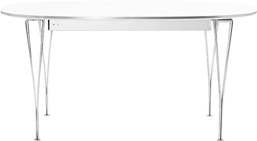 Piet Hein, Arne Jacobsen & Bruno Mathsson - Transparent White Table (800x460), Png Download