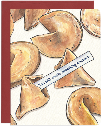 Smart Cookie Card - Fortune Cookie (600x600), Png Download