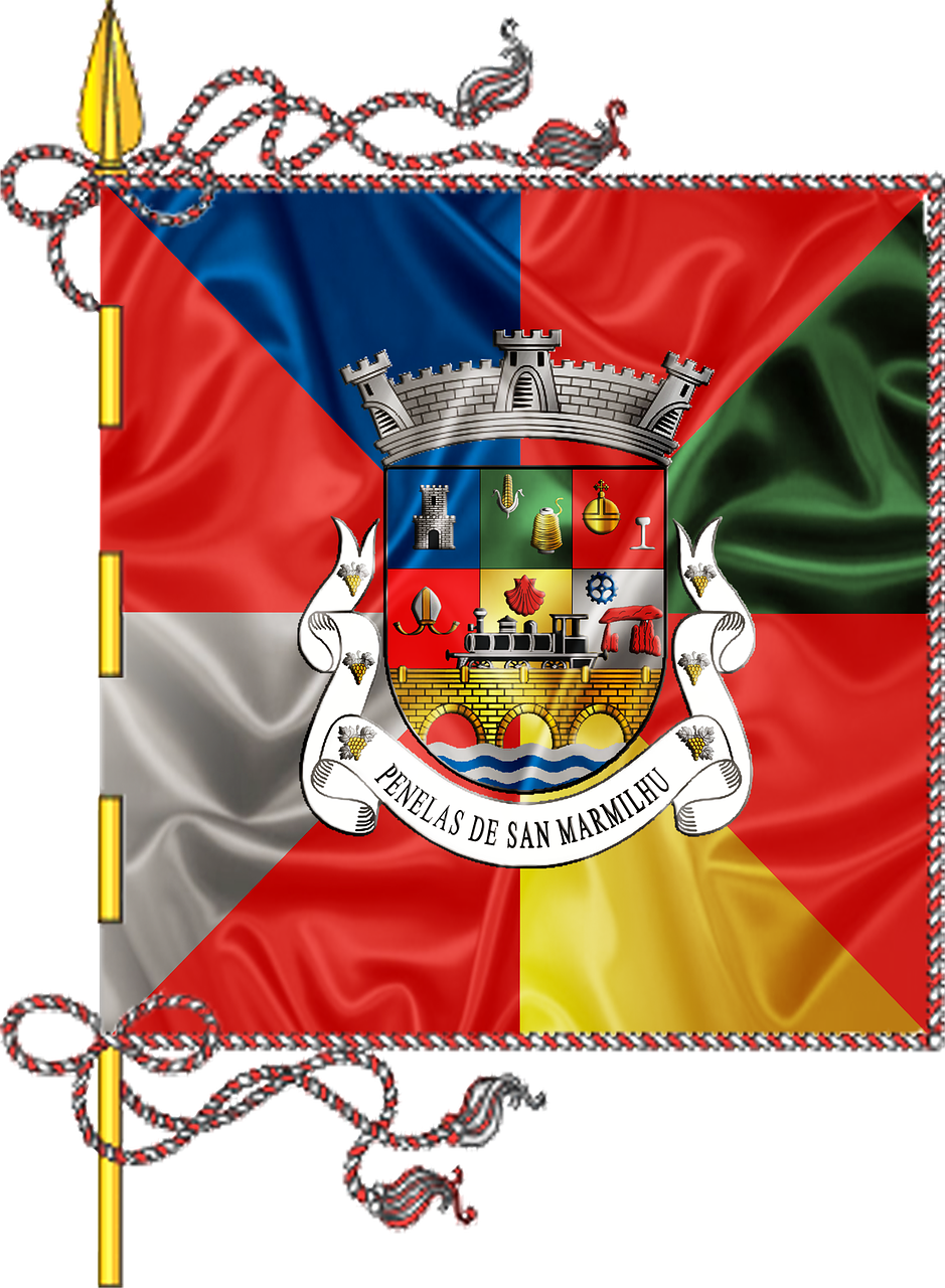 San Marmilhu Flag Portugal - Bandeira Do Distrito (939x1280), Png Download