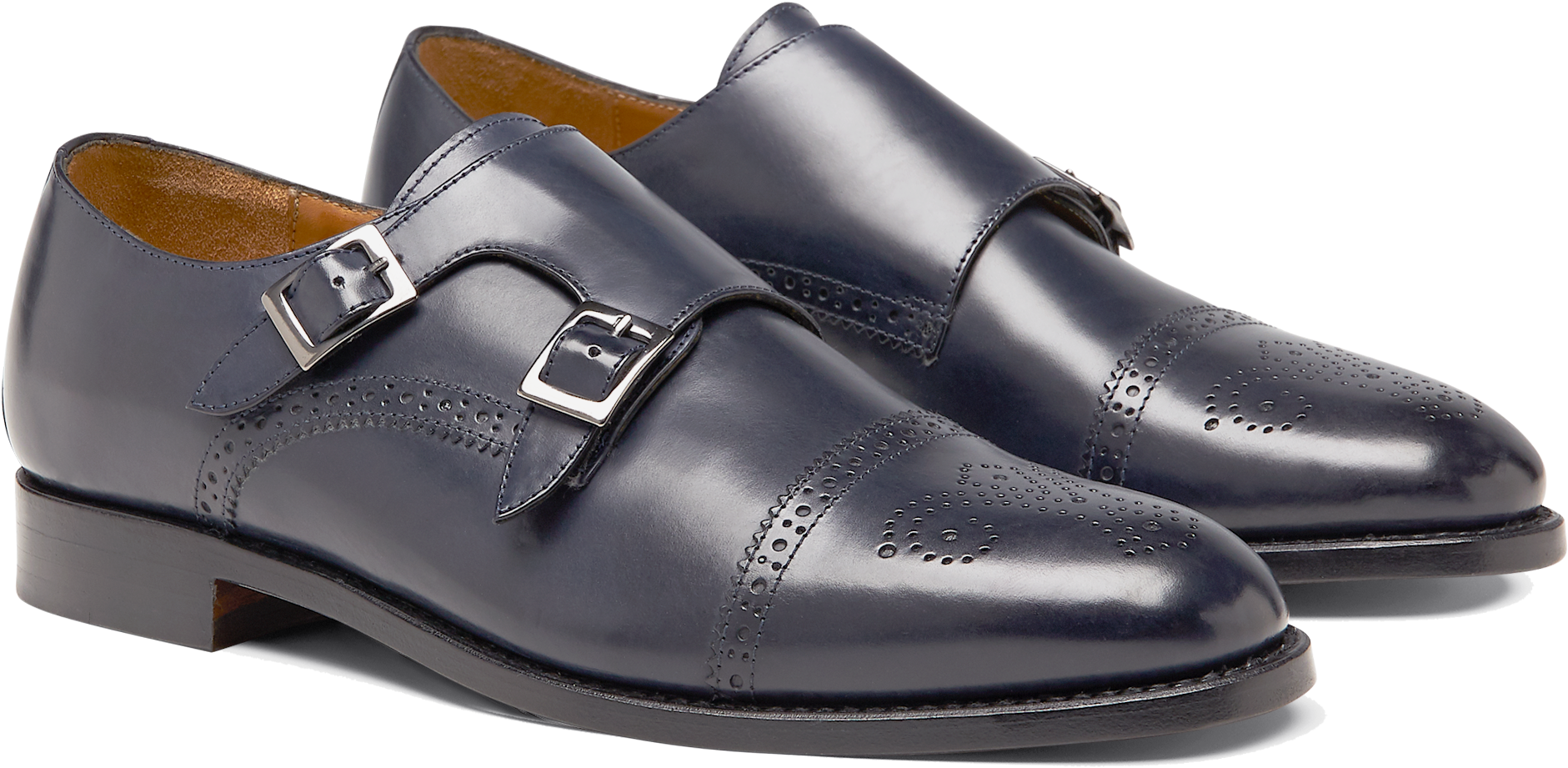 Double Monk Strap - Louis Philippe Lpbcl18214 Lace Up For Men (2000x2000), Png Download