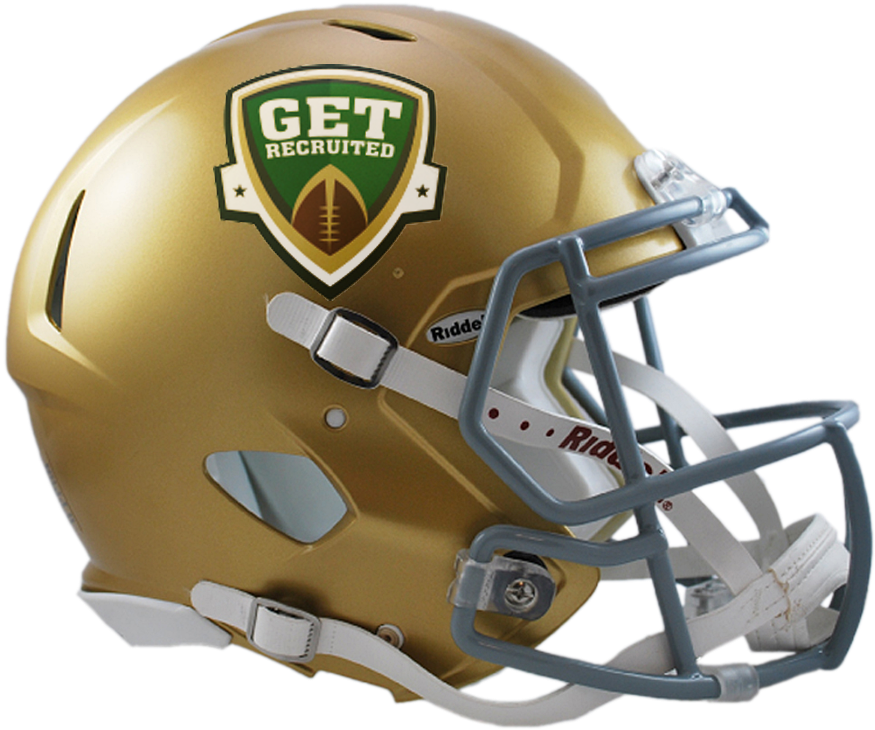 6'3 165 Tall, Athletic, Fast And Has Great Ball Skills - Notre Dame Football Helmet (900x812), Png Download