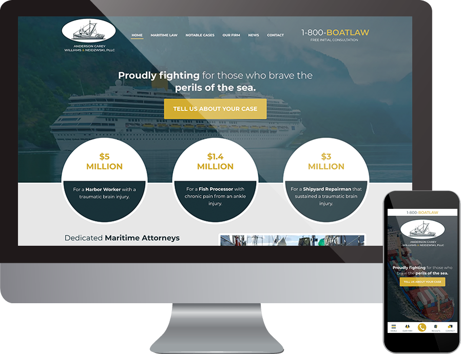 Boat Law Portfolio - Online Advertising (898x690), Png Download