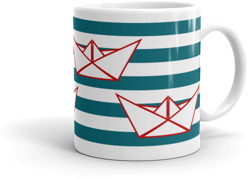 Four Paper Boats Mug 325 Ml, Collection Origami Boat - Coffee Cup (1000x1000), Png Download