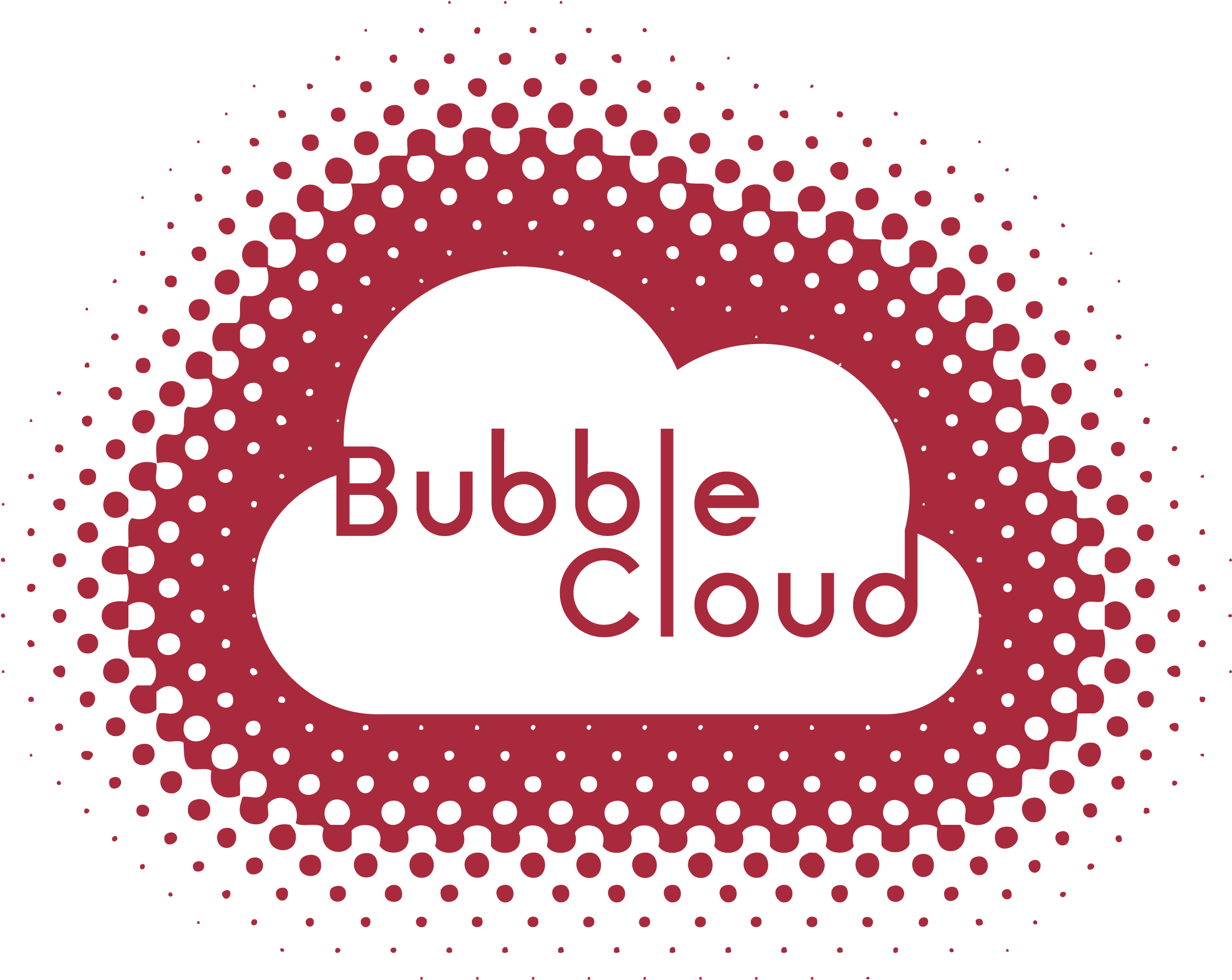 Athonet Bubblecloud - Halftone Circle (2375x1905), Png Download