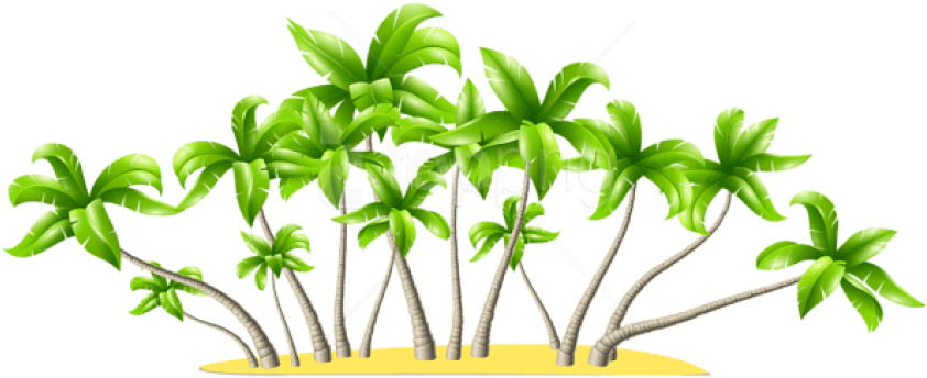 Free Png Download Palm Trees Clipart Png Photo Png - Palm Tree Clipart Png (850x363), Png Download