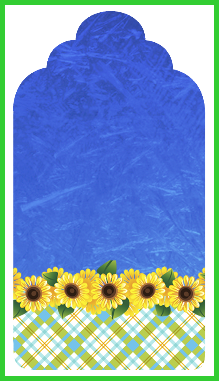 Frozen Fever Sunflower Background - Tag De Agradecimento Frozen Fever (698x1211), Png Download