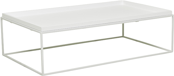 Powder Coated Rectangular Metal Coffee Table White - Coffee Table (740x740), Png Download
