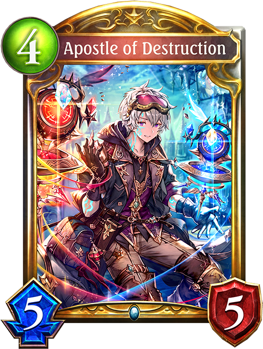 Unevolved Apostle Of Destruction Evolved Apostle Of - Apostle Of Destruction Shadowverse (536x698), Png Download