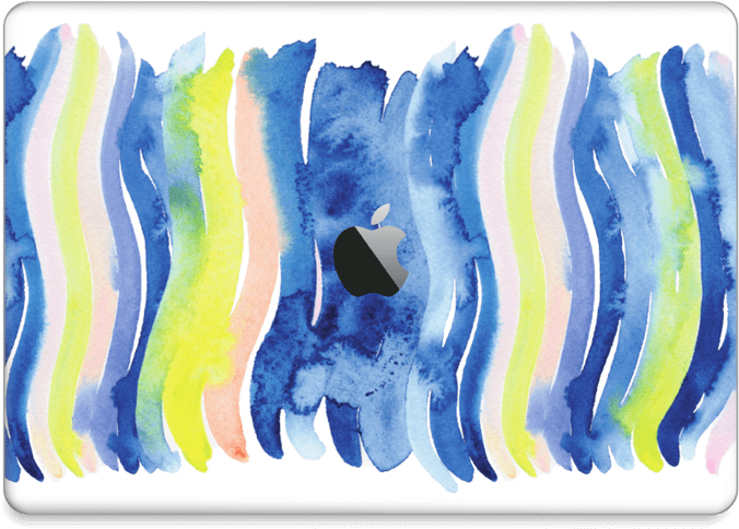 Ondas Azules - Watercolor Paint (800x562), Png Download