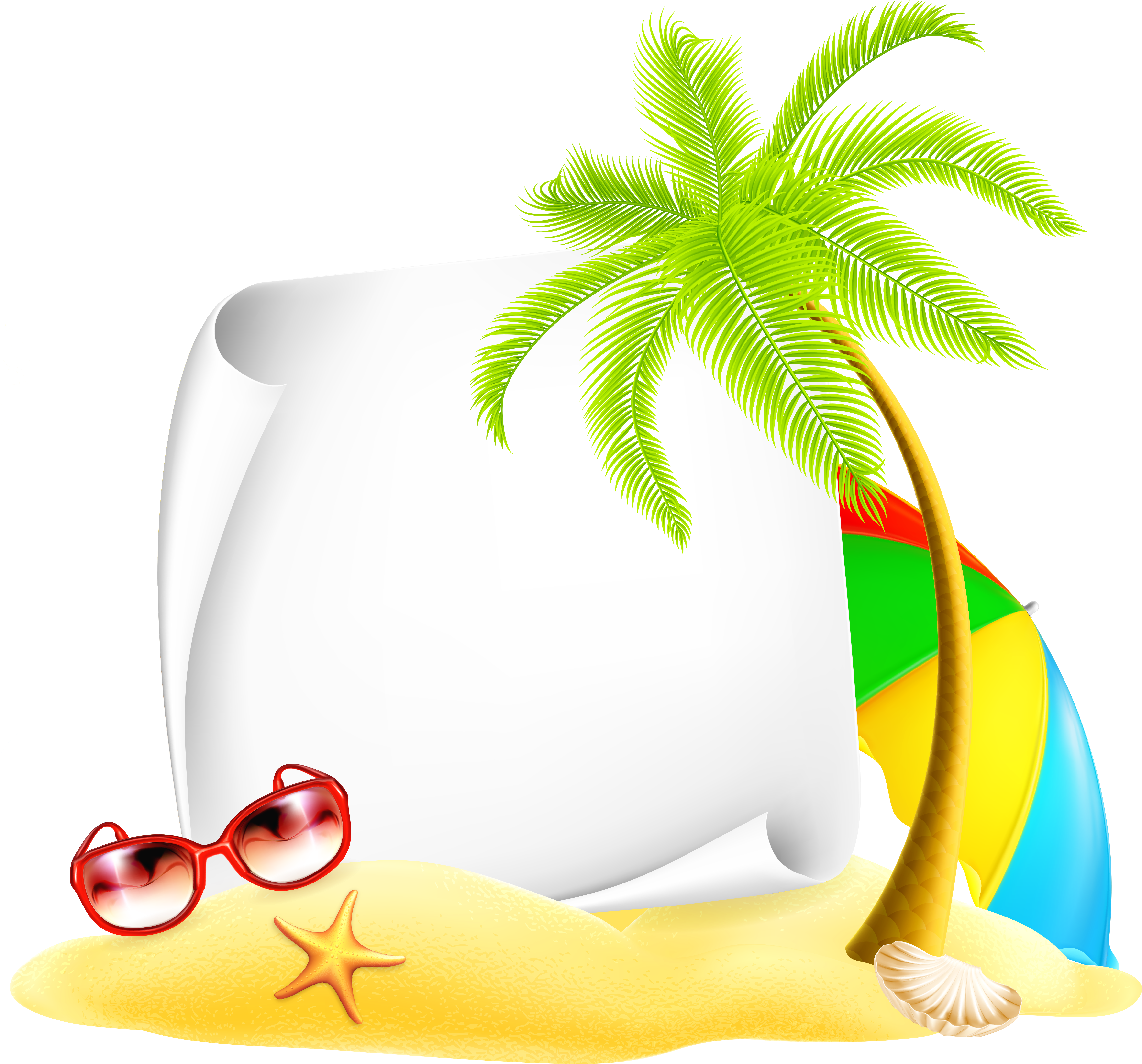 Beach Summer Deco Png (4757x4494), Png Download