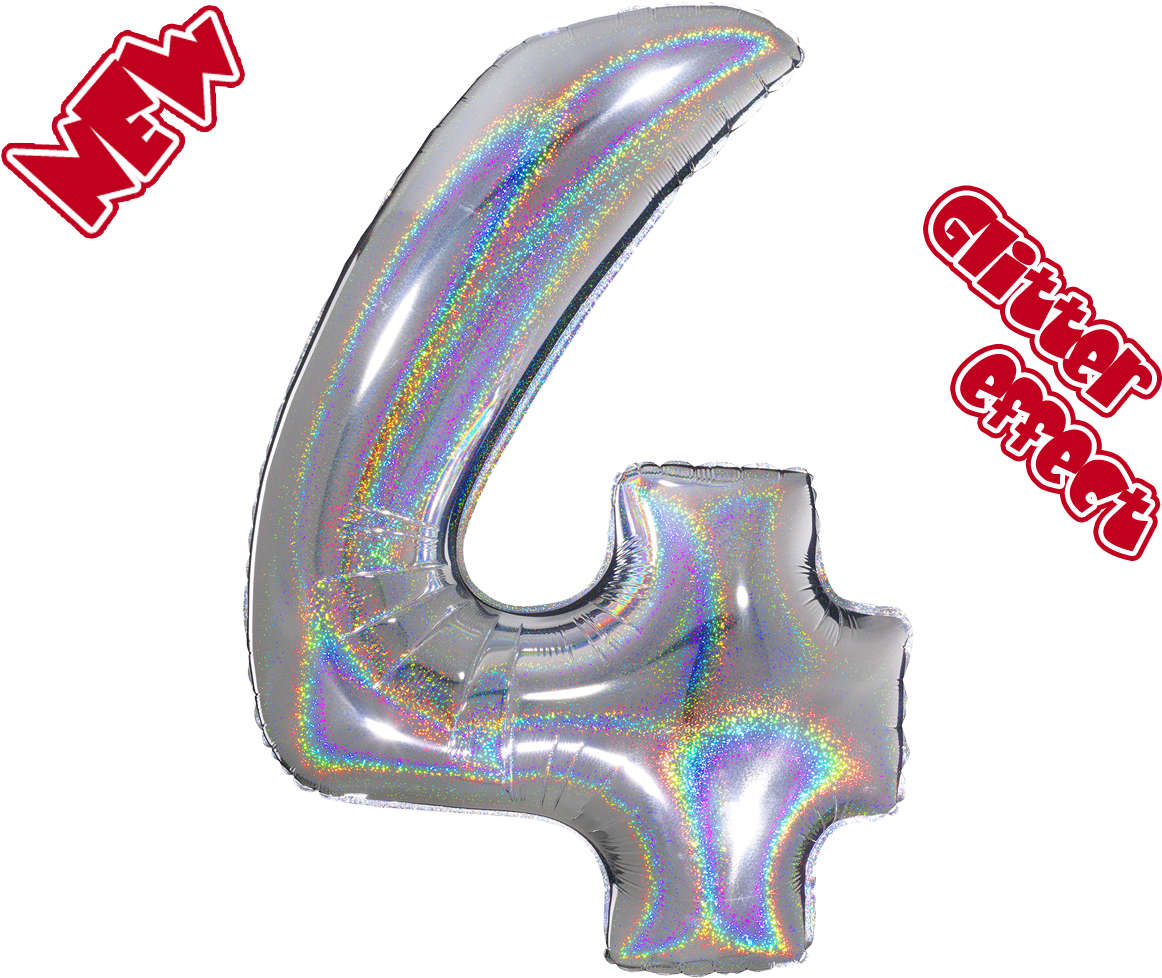 Numero Grande Foil Glitterato Cm 66/26 - Balloon (1181x1063), Png Download
