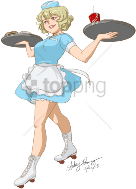Free Png Waitress Png Png Image With Transparent Background - Png Waitress Pin Up (480x768), Png Download