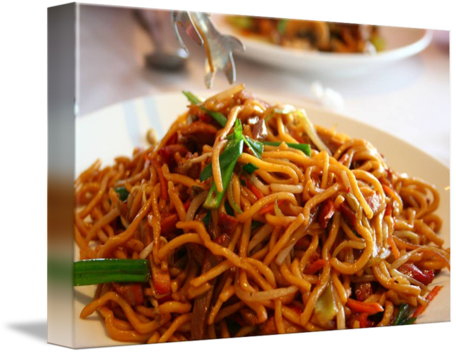 Drawn Noodle Chow Mein - Pork Lo Mein (650x504), Png Download