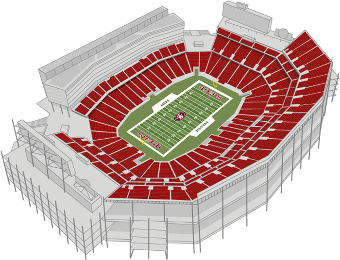 Levis Stadium Section 311 Row 3 (730x535), Png Download