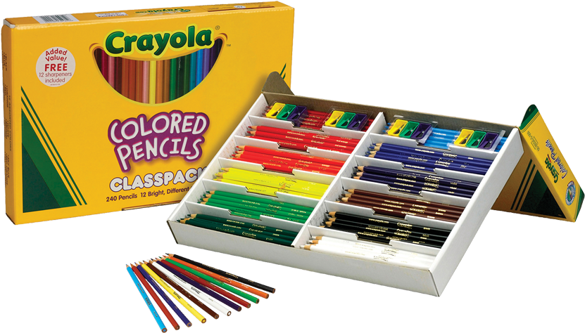 Crayola® Classpack Coloured Pencils Assorted Colours - Crayola (850x850), Png Download