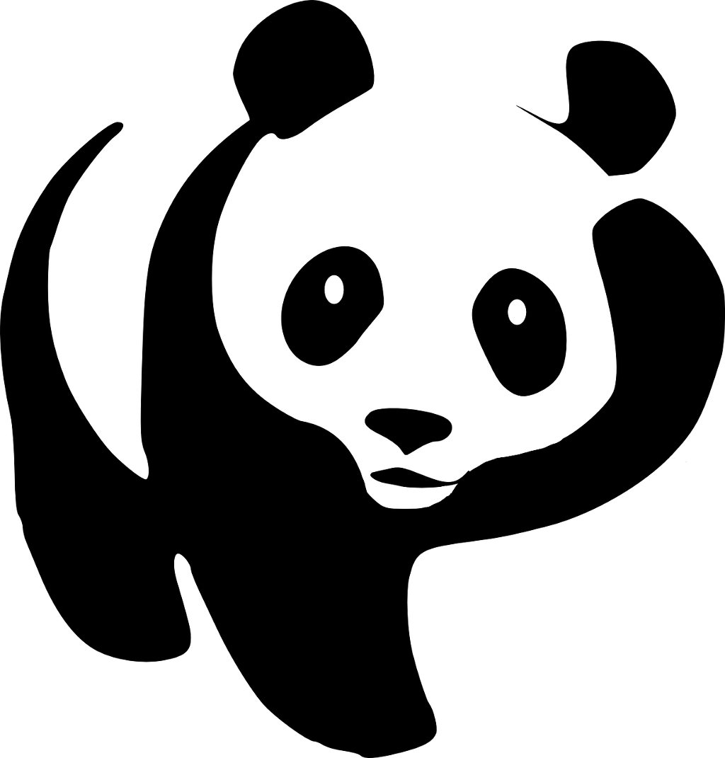 Ftestickers Sticker - Panda Black And White Clipart (1024x1071), Png Download