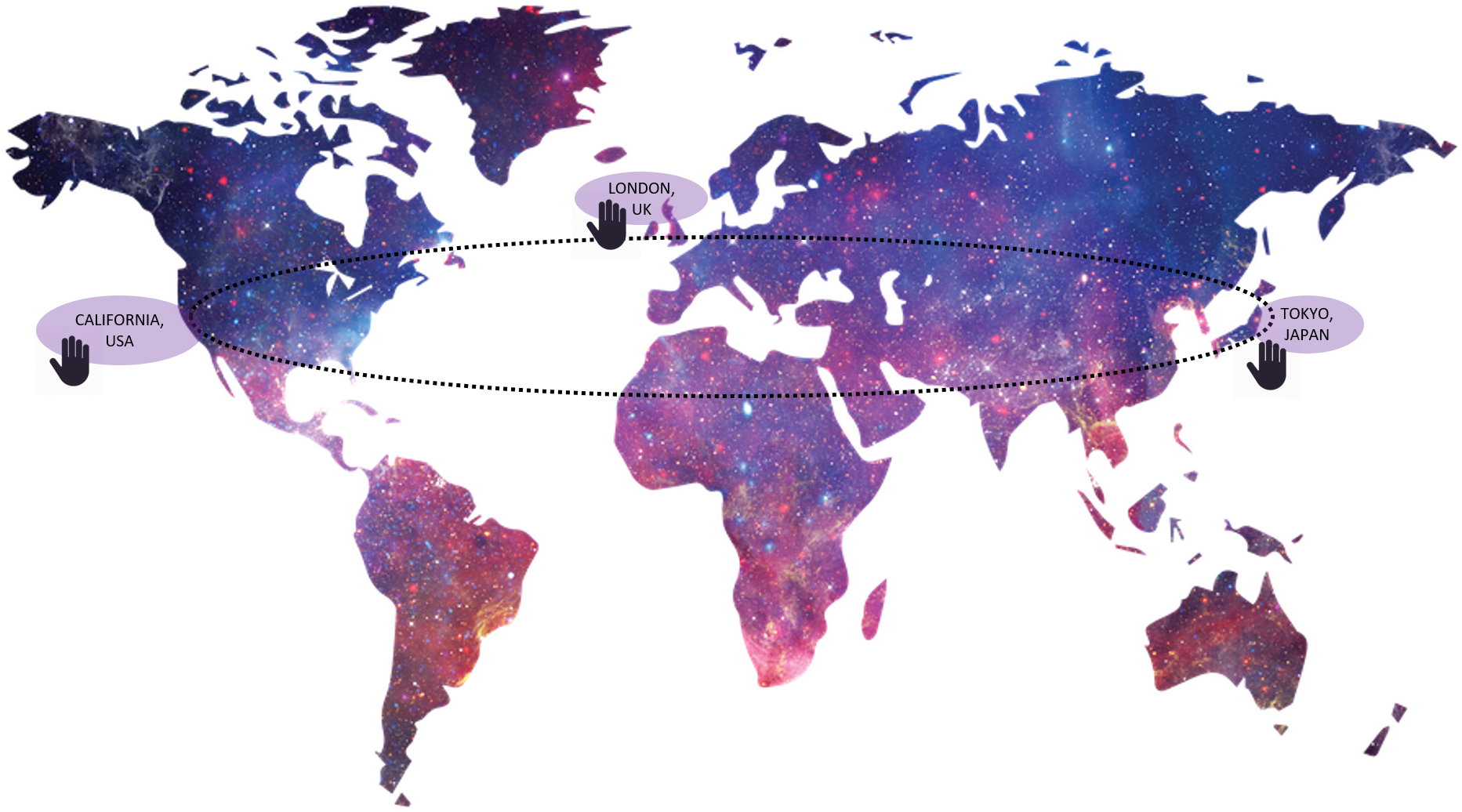 As The Robot Typed On A Computer Keyboard, Tactile - Galaxy Map Of The World (2000x1125), Png Download
