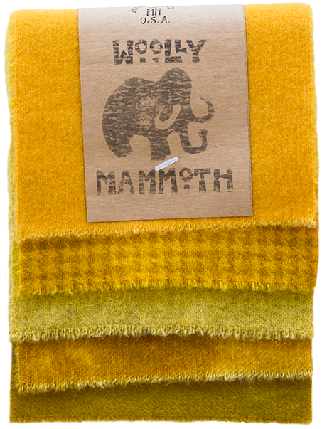 Wm003, Woolly Mammoth Set 003, Yellow/mustard 100% - Wool (591x604), Png Download