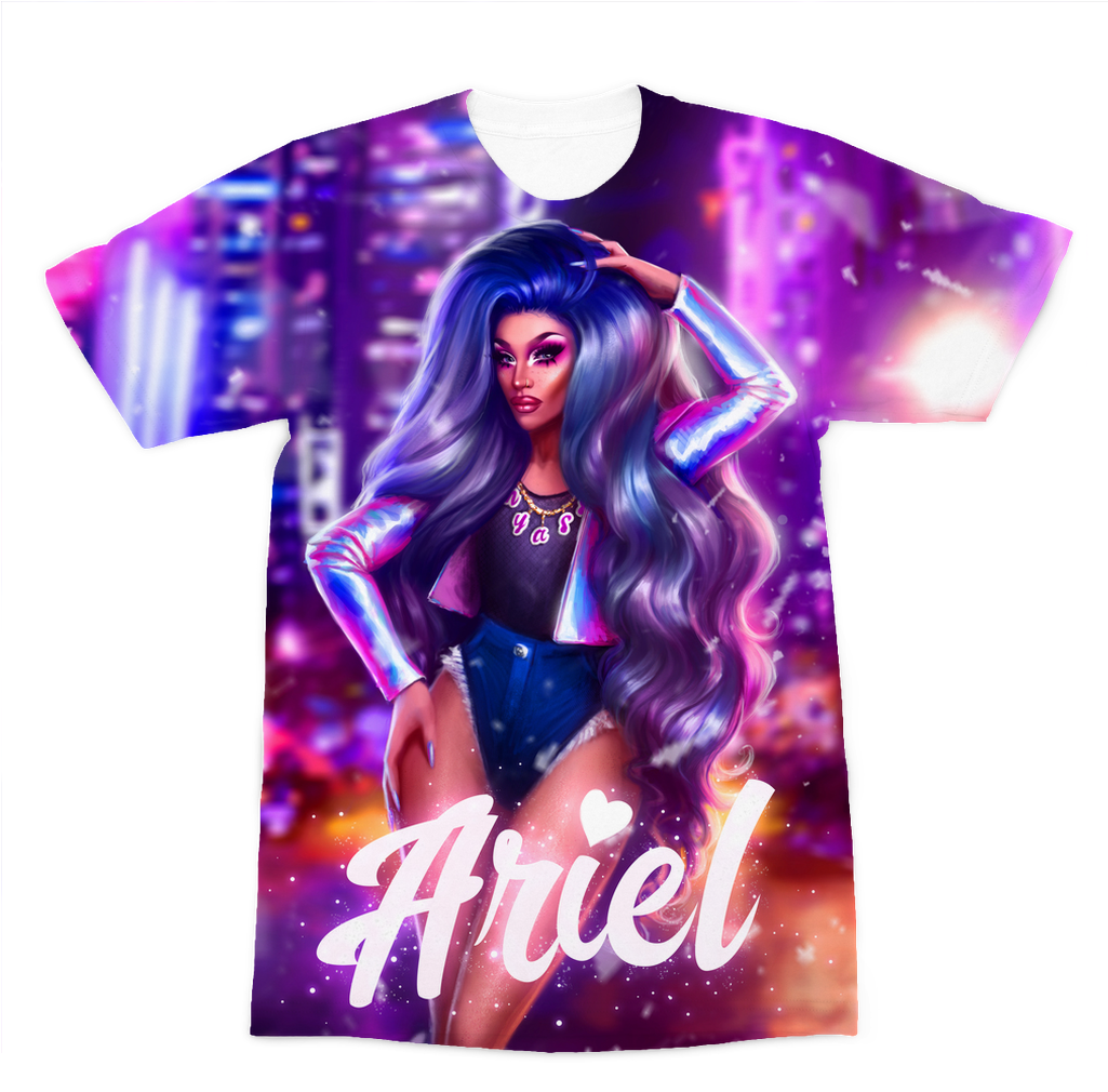 Ariel Versace "neon City" Premium Sublimation Adult - Adult Tank Top (1024x1024), Png Download