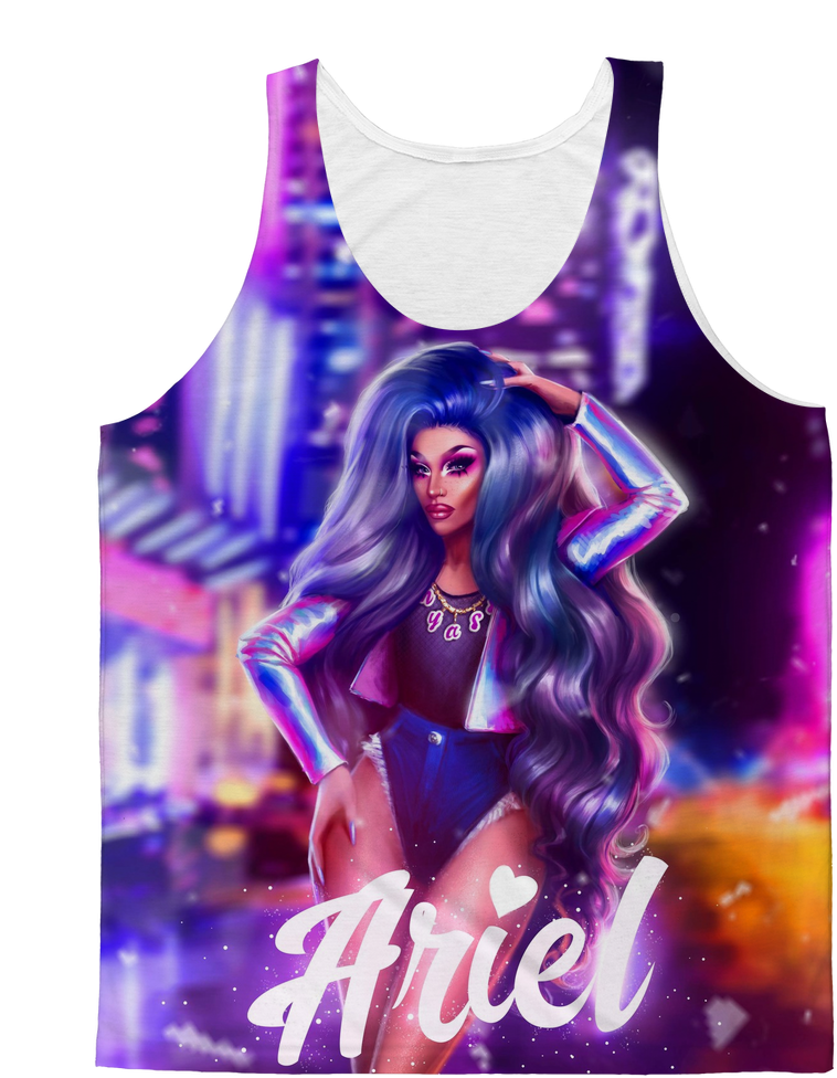 Ariel Versace "city Lights" Classic Sublimation Adult - Active Tank (1024x1024), Png Download
