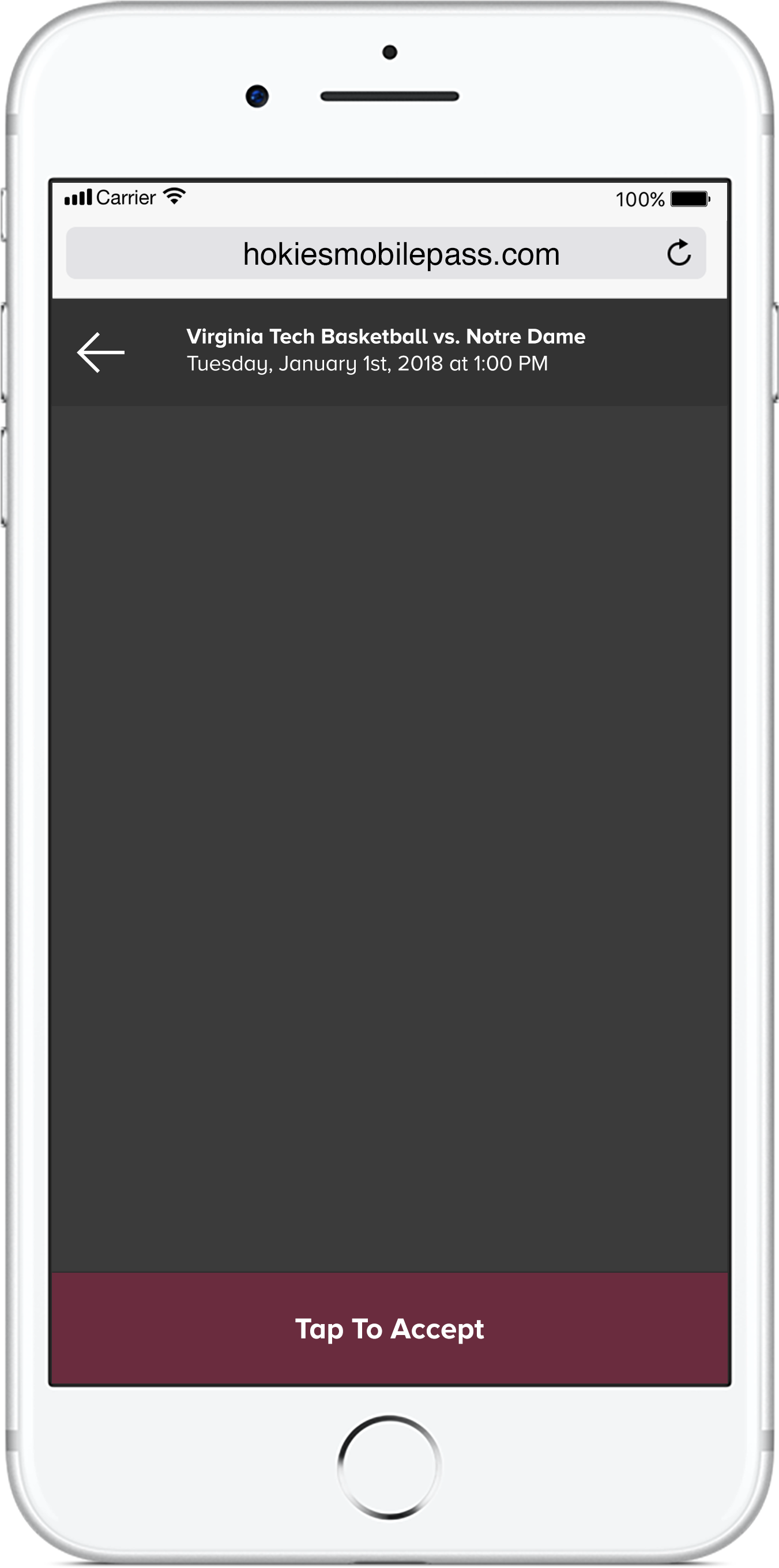 Tap To Accept Your Ticket - Smartphone (1622x2844), Png Download