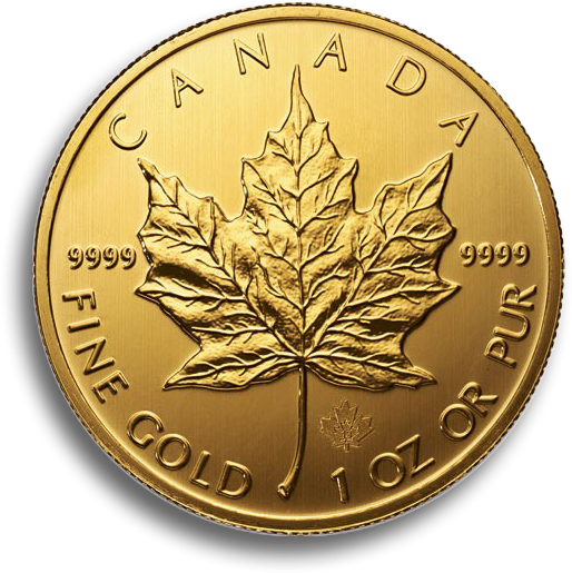 1 Oz Canadian Maple Leaf Goldmünze Diverse Jahre - 2009 Gold Maple Leaf (640x640), Png Download