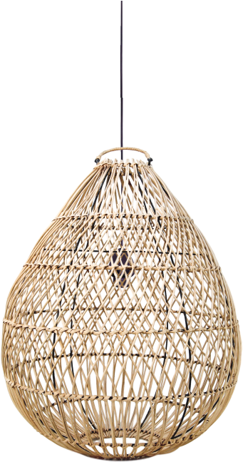 Hanging Rattan Ceiling Light - Ceiling Fixture (480x815), Png Download