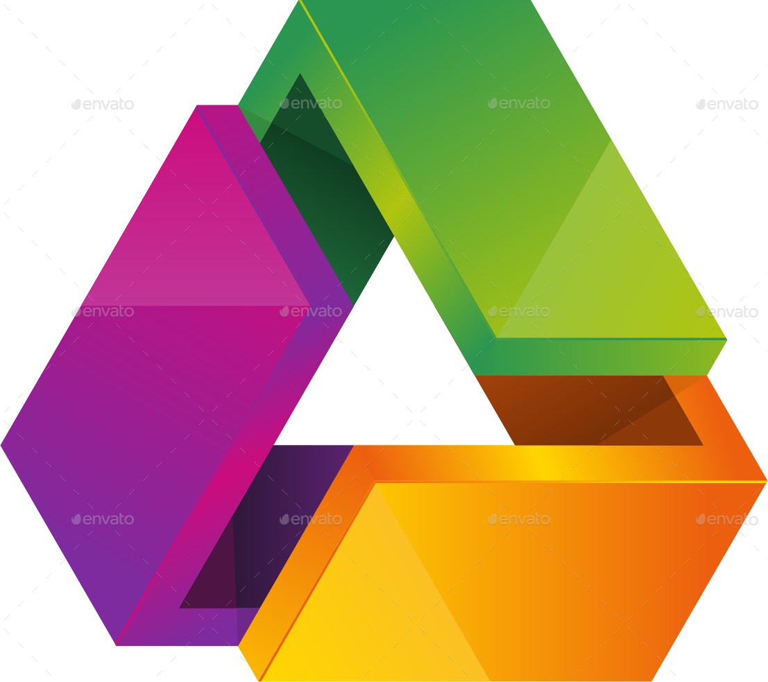 1 2 - Triangle Logo Template (1107x984), Png Download