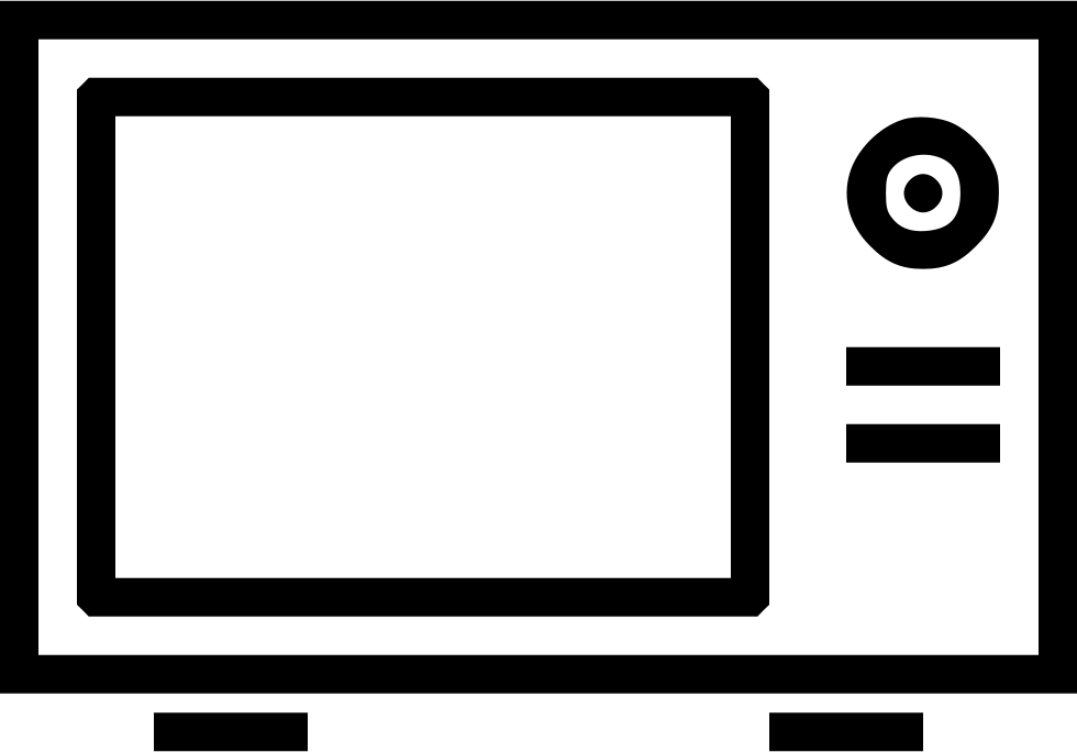 Microwave Oven Bake Heat Appliance Cook Svg Png Icon - Circle (980x684), Png Download