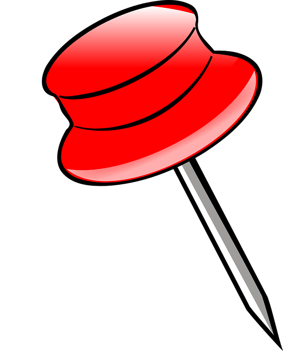 Push Pin Clipart - Pin Clipart (581x720), Png Download