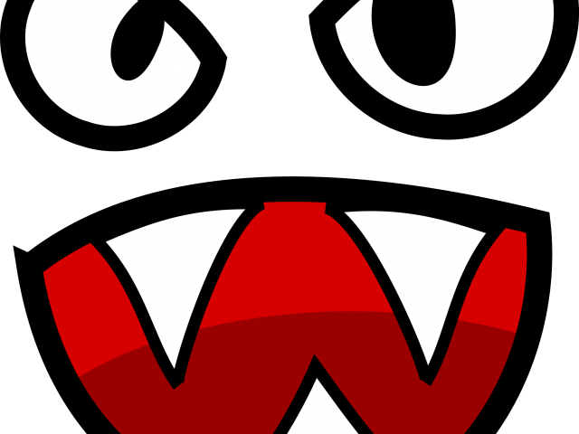 Red Eyes Clipart Monster - Clip Art Monster Faces (640x480), Png Download